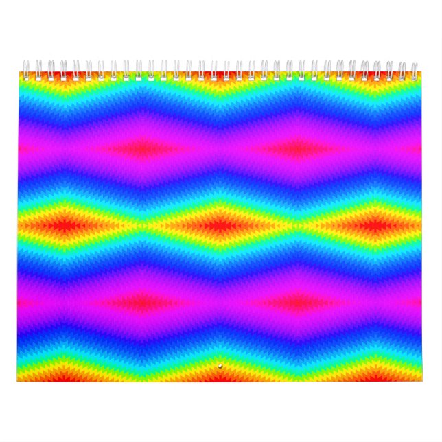 Rainbow tie-dye calendar (Cover)