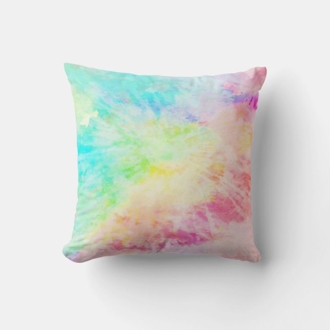 Rainbow Tie Dye Cushion (Front)