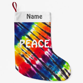 Rainbow Tie-Dye Customised Small Christmas Stocking
