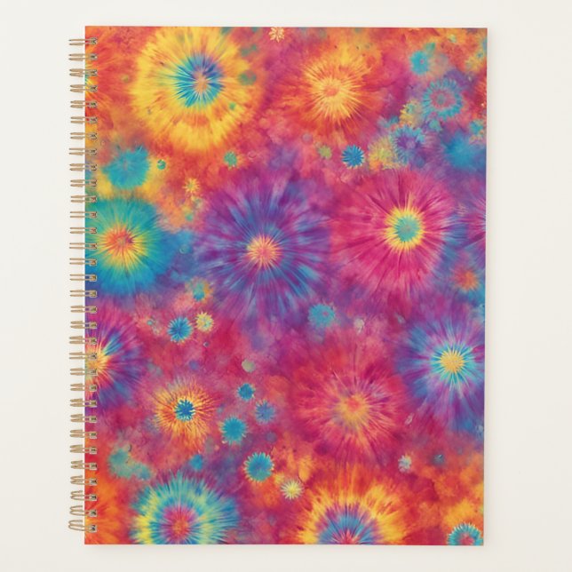 Rainbow Tie Dye Design Planner (Front)