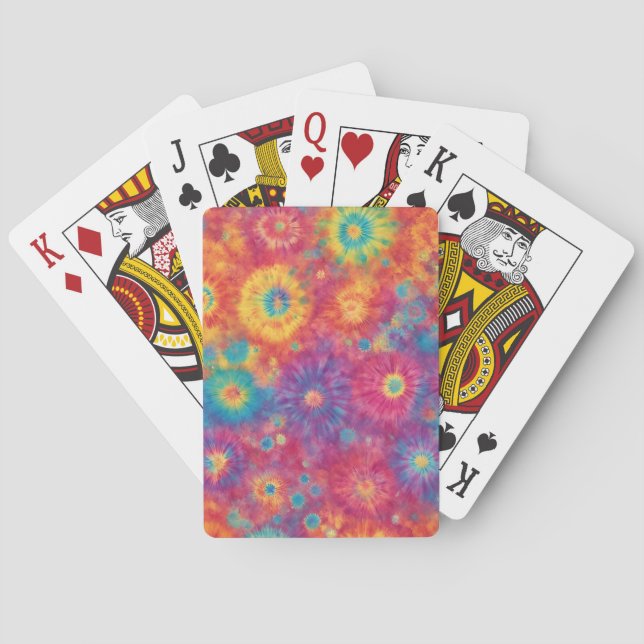 Rainbow Tie Dye Design Playing Cards (Back)