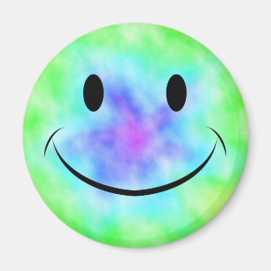 Rainbow Tie Dye Face Magnet