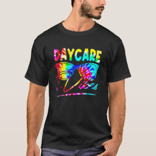 Rainbow Tie Dye Glasses Daycare Vibes Back To Scho T-Shirt