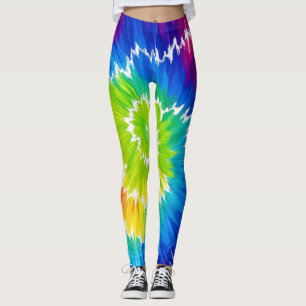 Rainbow Tie Dye Leggings 🌈   Colourful Spiral Yog