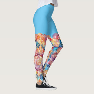 Rainbow Tie-Dye Mandala Leggings