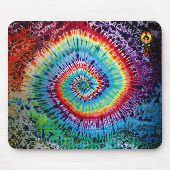 Rainbow Tie Dye Mouse Pad (Front)