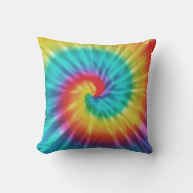 Rainbow Tie Dye Pillow (Front)