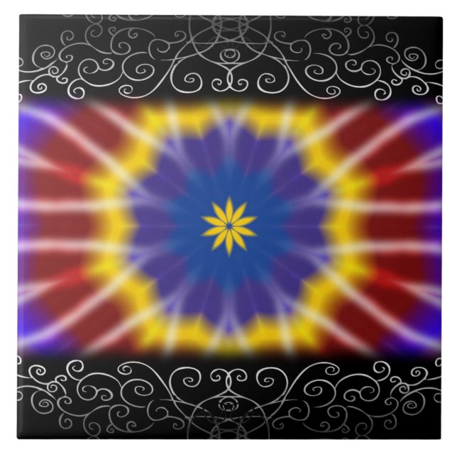 Rainbow Tie Dye Tile (Front)