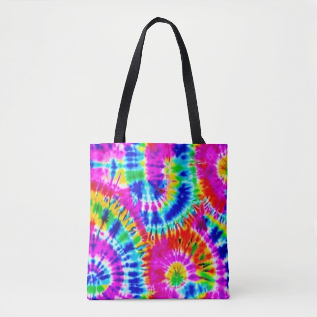Rainbow tie dye tote bag (Front)