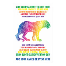 Rainbow Tiger Add Your Name Favourite Quote