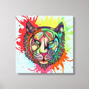 Rainbow Tiger Canvas Print