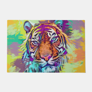Rainbow tiger Door Mat