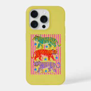 rainbow tiger dreams iPhone 15 pro case