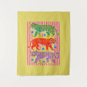 rainbow tiger dreams tapestry