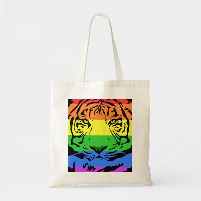 Rainbow Tiger Tote Bag (Front)