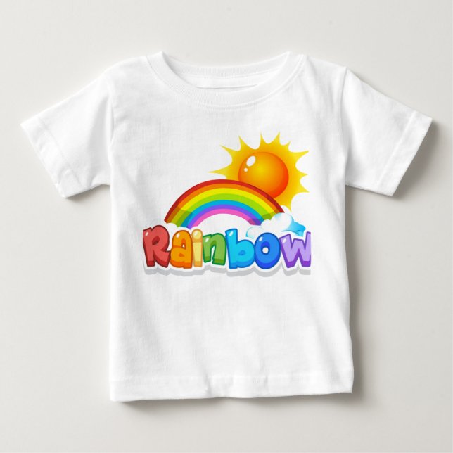 Rainbow Toddler Fine Jersey T-shirt (Front)