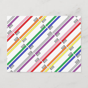 Rainbow Toothbrushes Postcard