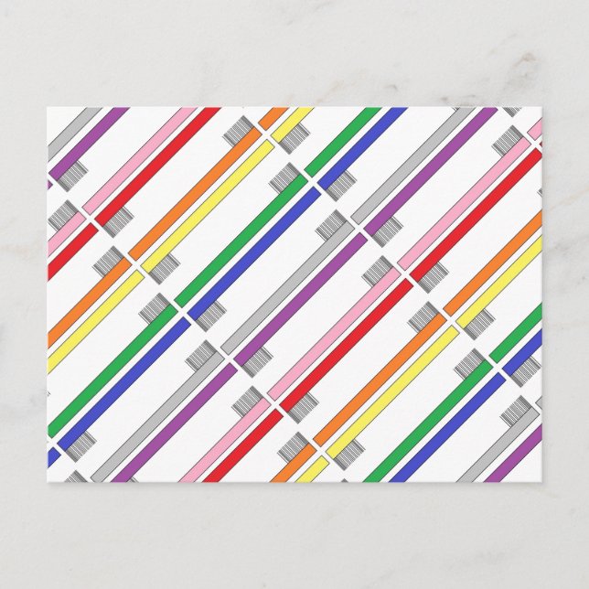 Rainbow Toothbrushes Postcard (Front)