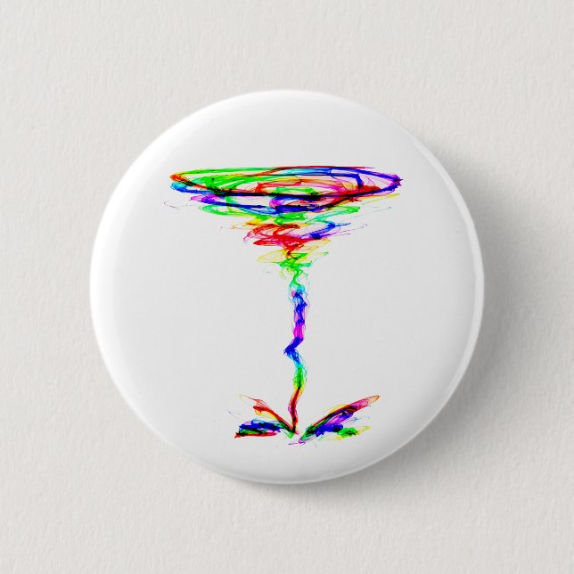 Rainbow Tornado 6 Cm Round Badge (Front)