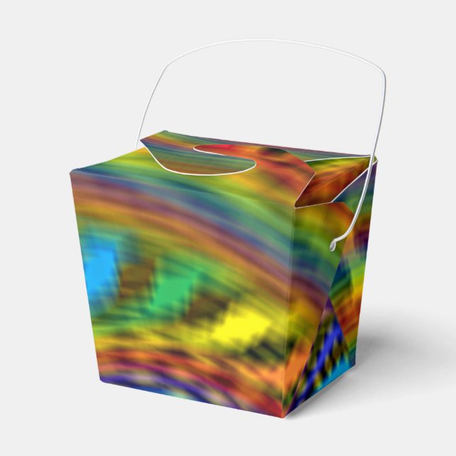 Rainbow Tornado Favour Box (Front Side)