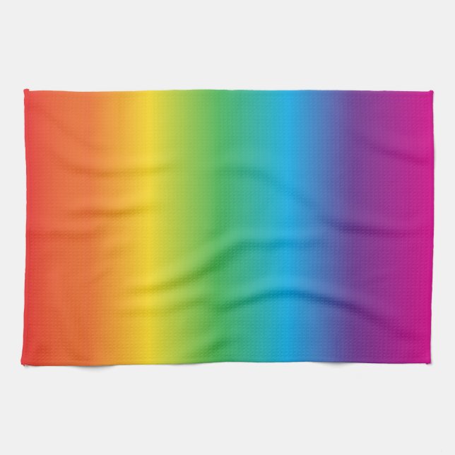 Rainbow towell tea towel (Horizontal)