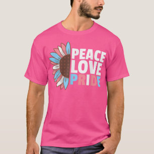 Rainbow Transgender Flag Pride Lgbtq Sunflower T-Shirt
