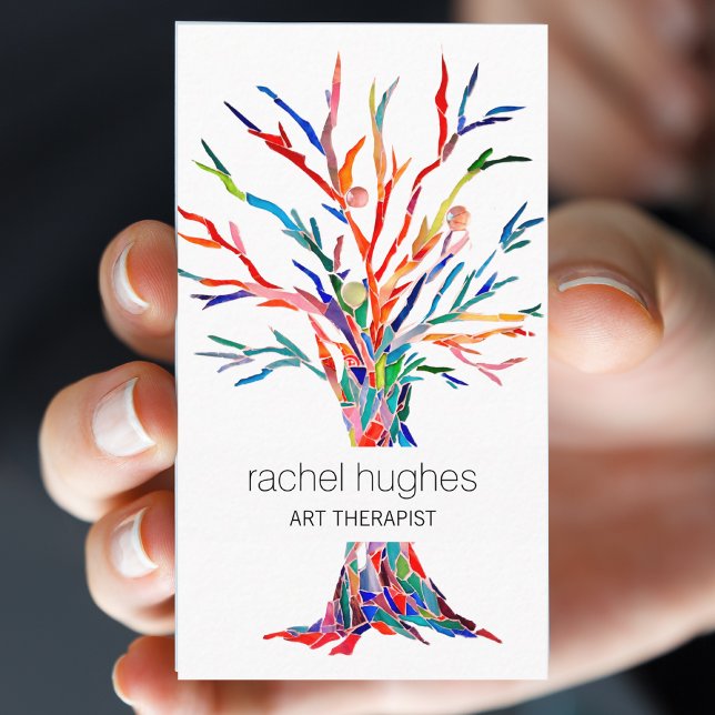 Rainbow Tree Art Therapist Business Card (Creator Uploaded)