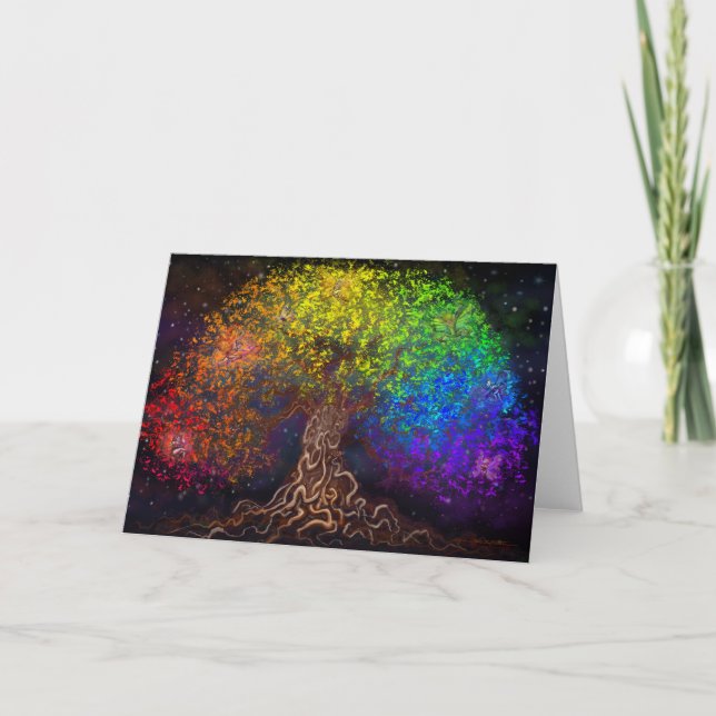Rainbow Tree Card (Front)