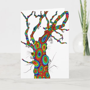 Rainbow Tree - colourful birthday card