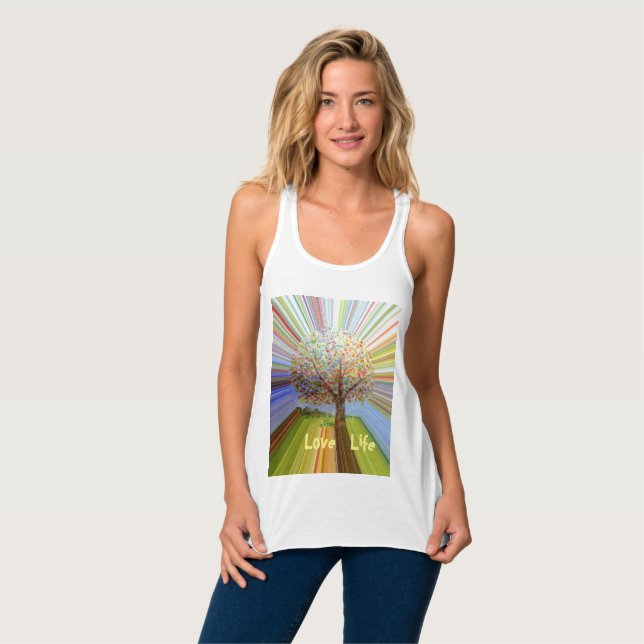 Rainbow Tree Inspirational Singlet (Front Full)