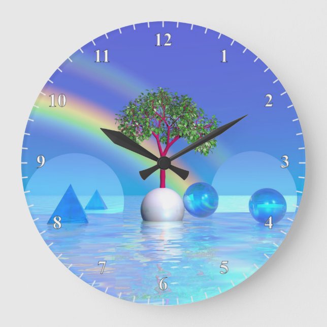 Rainbow Tree Large Clock (Front)