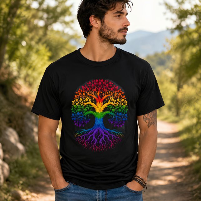 Rainbow Tree of Life Artistic Vibrant T-Shirt (Creator Uploaded)