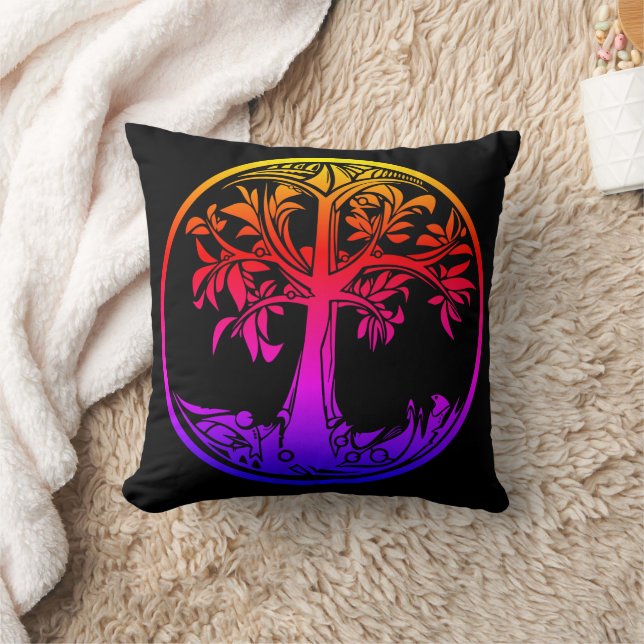 Rainbow Tree of Life Cushion (Blanket)