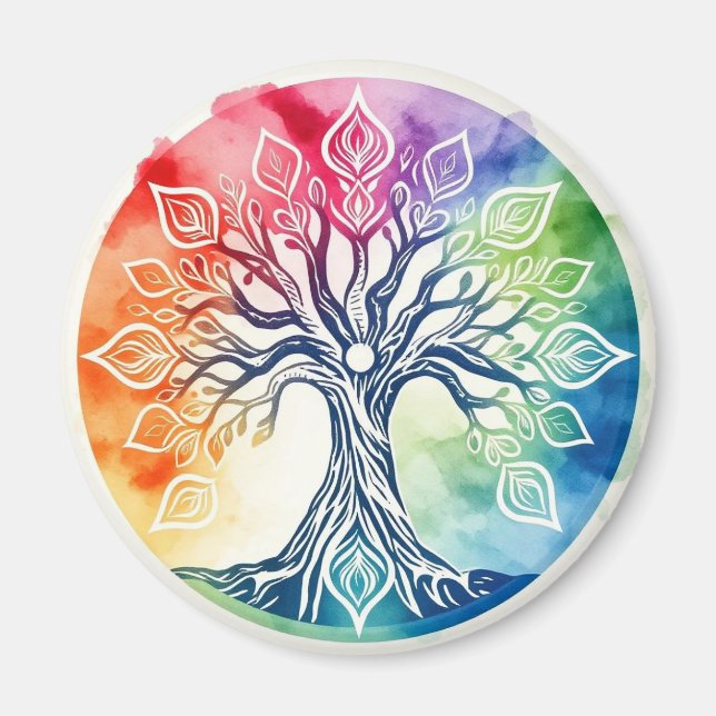 Rainbow Tree of Life  Magnet (Front)