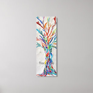Rainbow Tree of Life Multicolored Mosaic Canvas Print