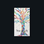 Rainbow Tree of Life Multicolored Mosaic Canvas Print<br><div class="desc">This decorative canvas features a print of a rainbow coloured mosaic tree. Bright and cheerful it would suit many different interiors and make a special gift. I made the original design in mosaic using tiny fragments of brightly coloured glass set into a pale grey plaster background. You can customise this...</div>