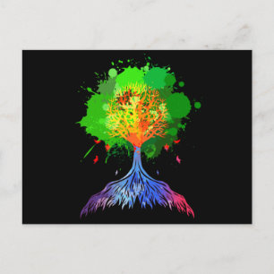 Rainbow Tree of Life Postcard