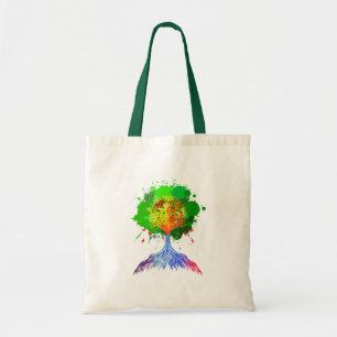 Rainbow Tree of Life Tote Bag