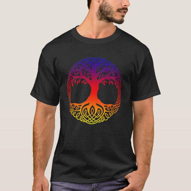 Rainbow Tree of Life Yggdrasill T-Shirt (Front)