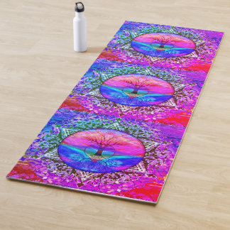 Rainbow Tree of Life Yoga Mat