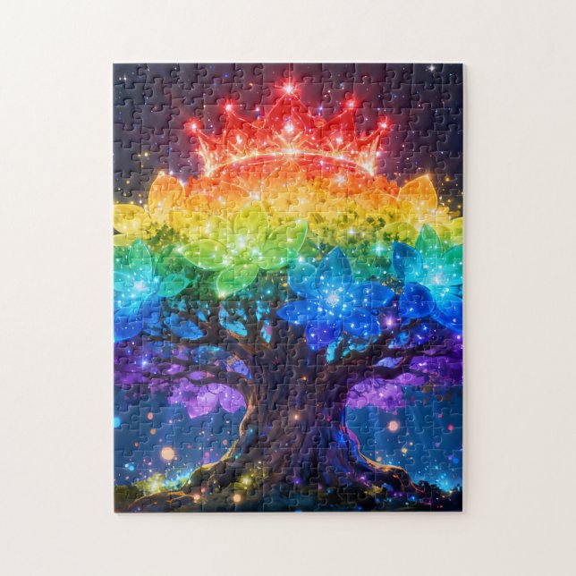 Rainbow Tree of Light Puzzle (Vertical)