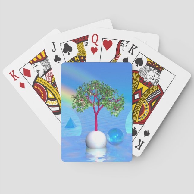 Rainbow Tree  Playing Cards (Back)