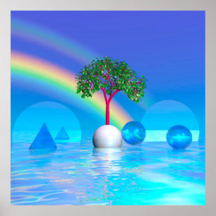 Rainbow Tree Poster