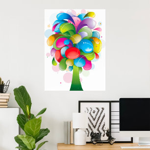 Rainbow Tree Poster
