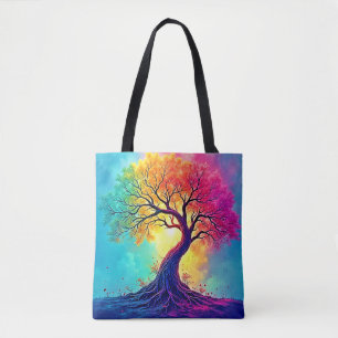 Rainbow Tree: Roots of Infinite Hope Art Tote Bag