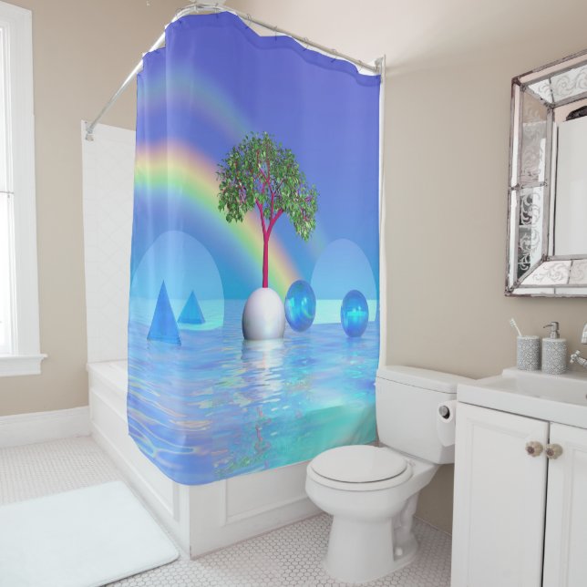 Rainbow Tree  Shower Curtain (In Situ)