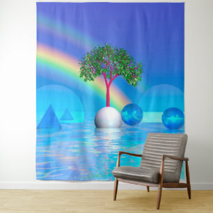 Rainbow Tree  Tapestry