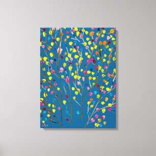 Rainbow tree watercolor  canvas print