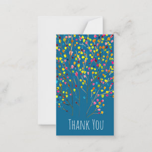 Rainbow tree watercolor card