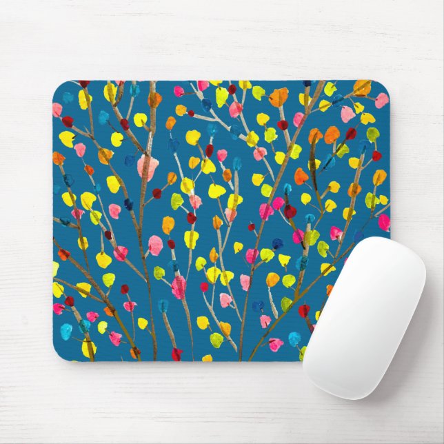 Rainbow tree watercolor  mouse pad (With Mouse)